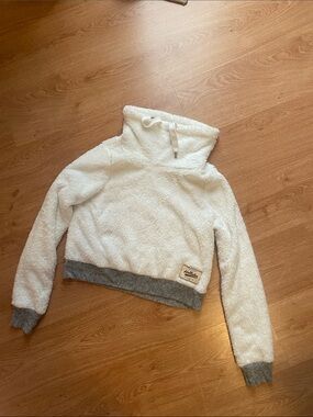 Hollister Ivory Plush Sherpa Hoodie